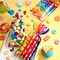 105 PCS Rainbow Cellophane Treat Bags, Polka Dot Stripes Printed Pattern Goodie Candy Favor Bags with Twist Ties for Pride Day Kids School Lunches Baby Shower Birthday Party Supplies